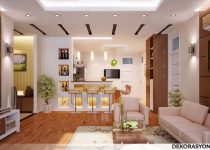 Spesifik yemek odası ve salon dekorasyonu modelleri