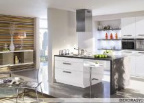 Studio Daireler için Ada Mutfak Dekorasyonları