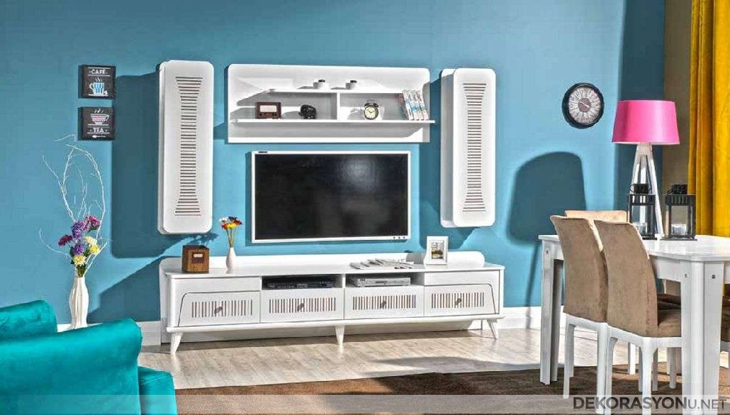Şekil görünen modern tv ünitesi