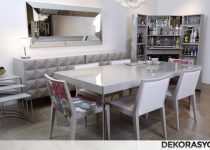 Gri modern yemek odası takımı