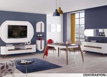 Oval modern yemek odası takımı