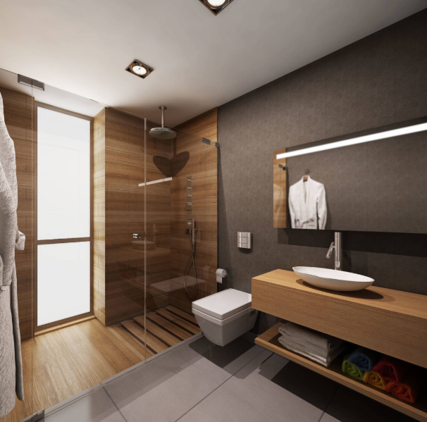 Ahşap Banyo Dekorasyonu