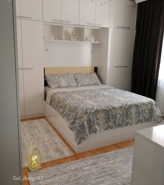 Dolaplı Küçük Yatak Odası Dekorasyonları