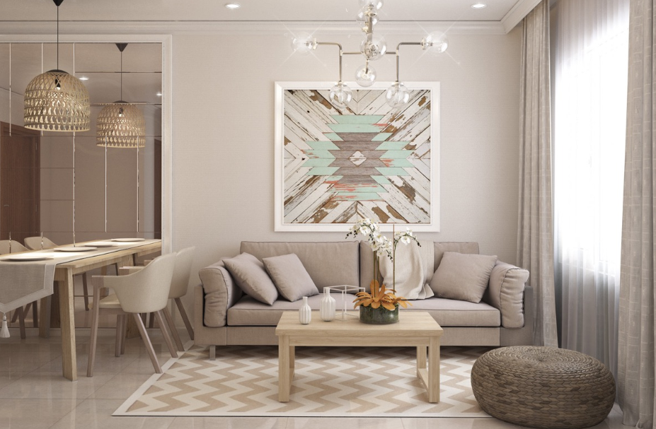 Hafif Renkli Salon Dekorasyonları 2019