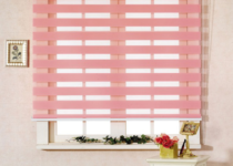 Pembe Zebra Taç Mutfak Perdesi Modelleri 2020