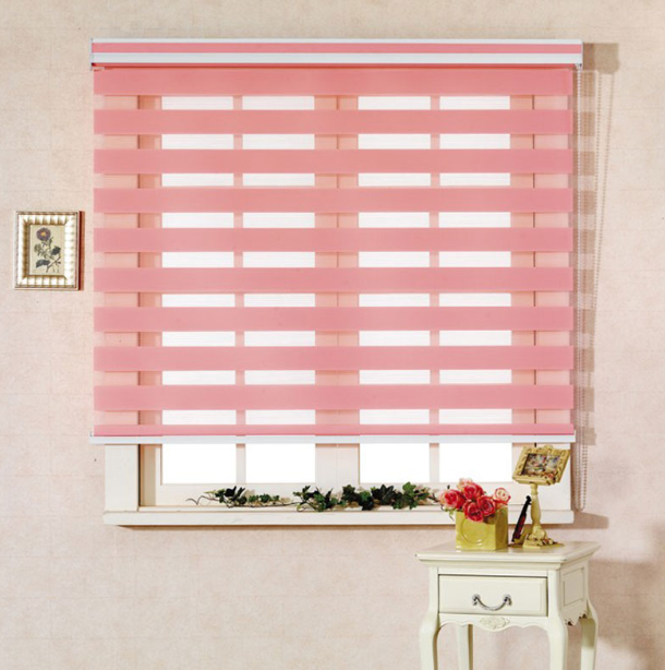 Pembe Zebra Taç Mutfak Perdesi Modelleri 2020