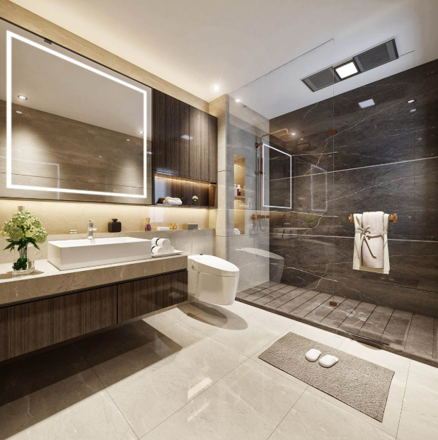 Ahşap Modern Banyo Dekorasyonları 2020