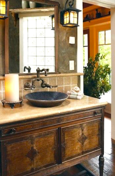 Ahşap Vintage Banyo Dekorasyonları