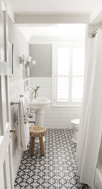 Beyaz Vintage Banyo Dekorasyonları