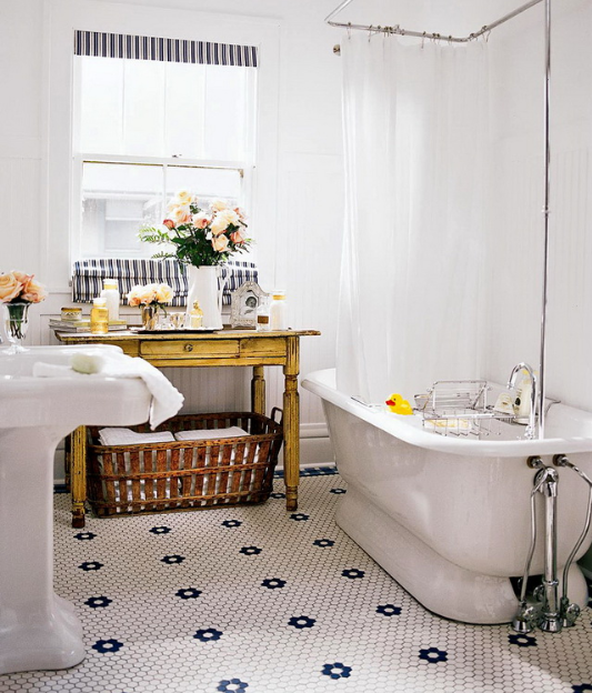 Şık Vintage Banyo Dekorasyonları