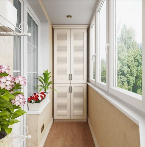Beyaz Balkon Dolapları