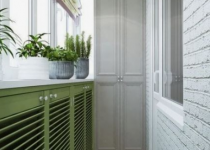 Gri Renkli Balkon Dolapları