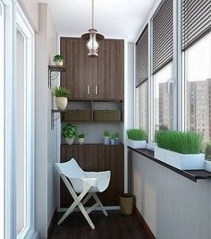 Kahverengi Balkon Dolapları