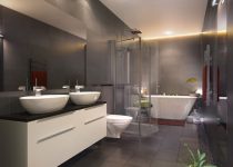 Modern Büyük Banyo Dekorasyonu