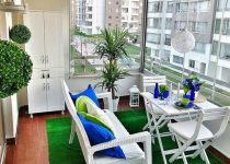 Beyaz Renkli Cam Balkon Dekorasyonu