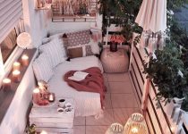 Mum Aksesuarlı Balkon Dekorasyonları