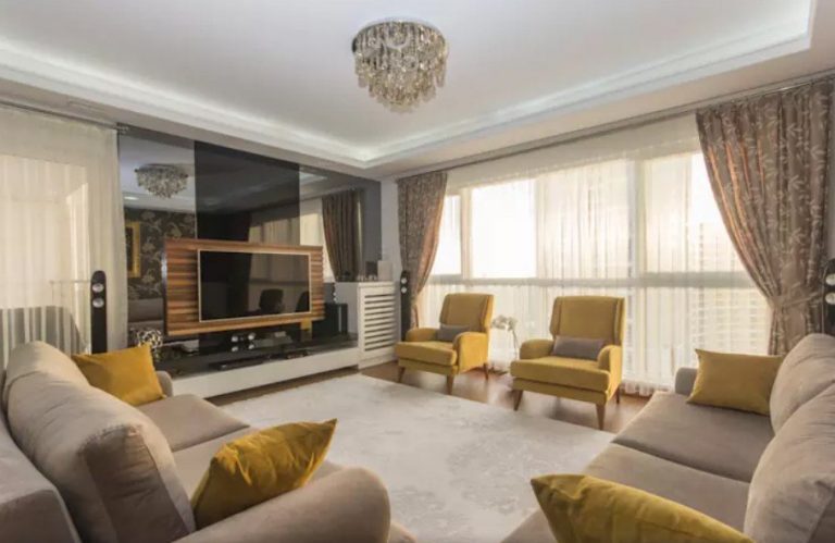 Vizon Rengi Salon Dekorasyonu
