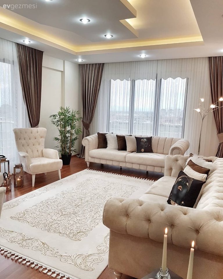 Yüksek Tavan Salon Aksesuar Modelleri