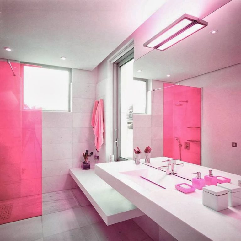 Pembe Banyo Dekorasyonu Tercihi