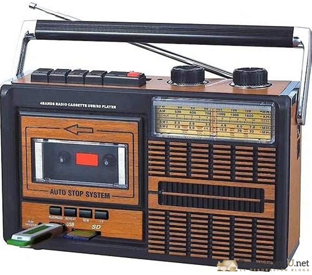 retro ev dekorasyonu kasetçalar