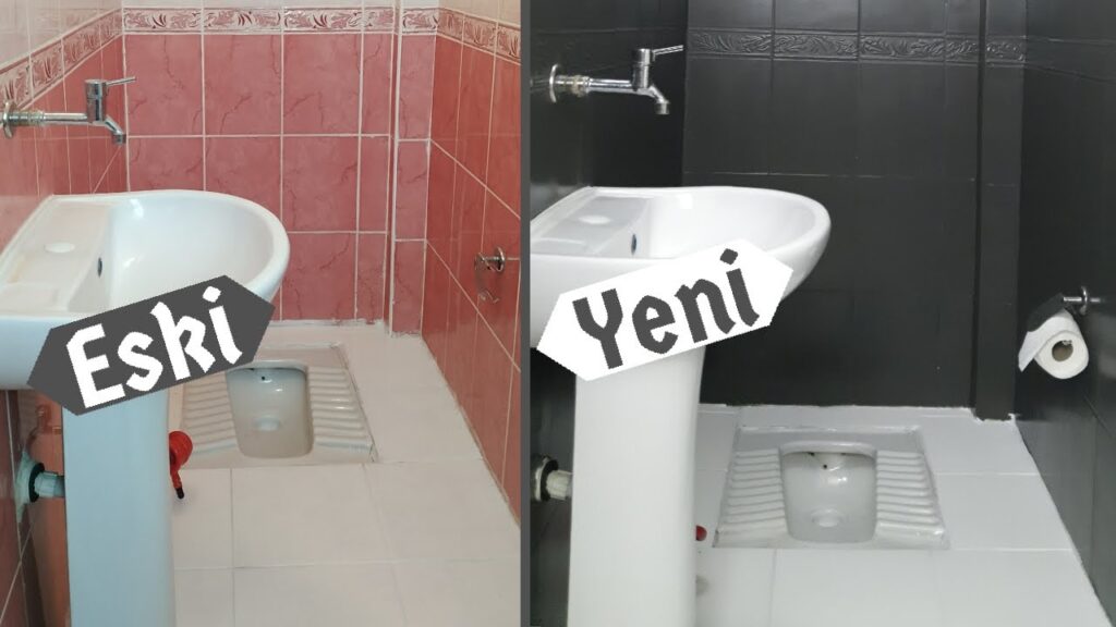 Lavabo boyama işlemi